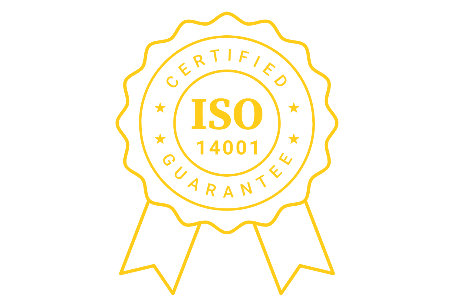 ISO certified guarantee award rosette